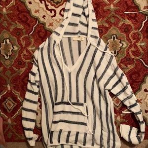 Striped hooded sweater